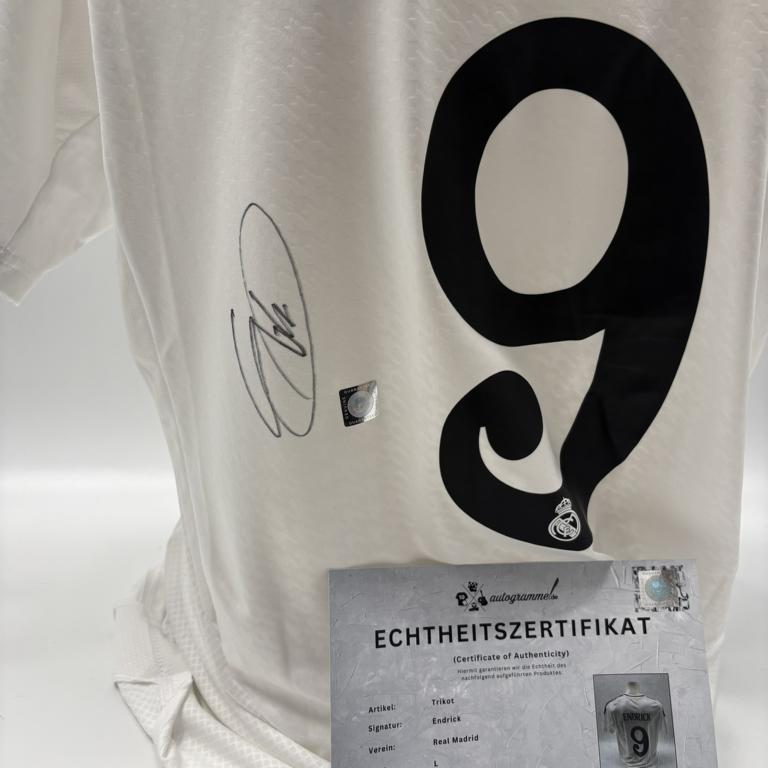 Real Madrid Trikot Endrick signiert Autogramm Adidas COA L