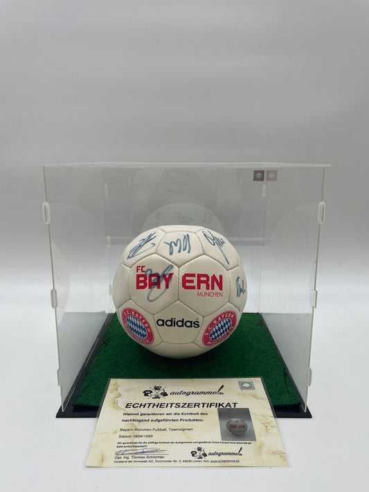 FC Bayern Fußball Teamsigniert 1994/1995 Unterschrift Autogramm Adidas Fußball