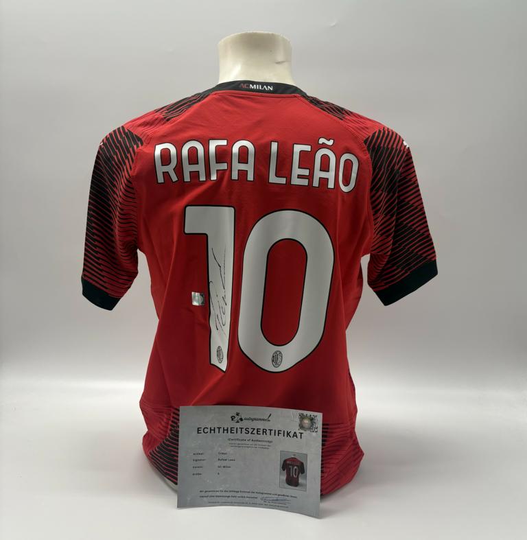 AC Mailand Authentic-Trikot Rafael Leao signiert Autogramm Puma COA S