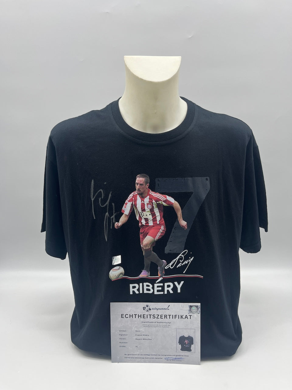 Bayern München T-Shirt Franck Ribery signiert Autogramme FCB XL