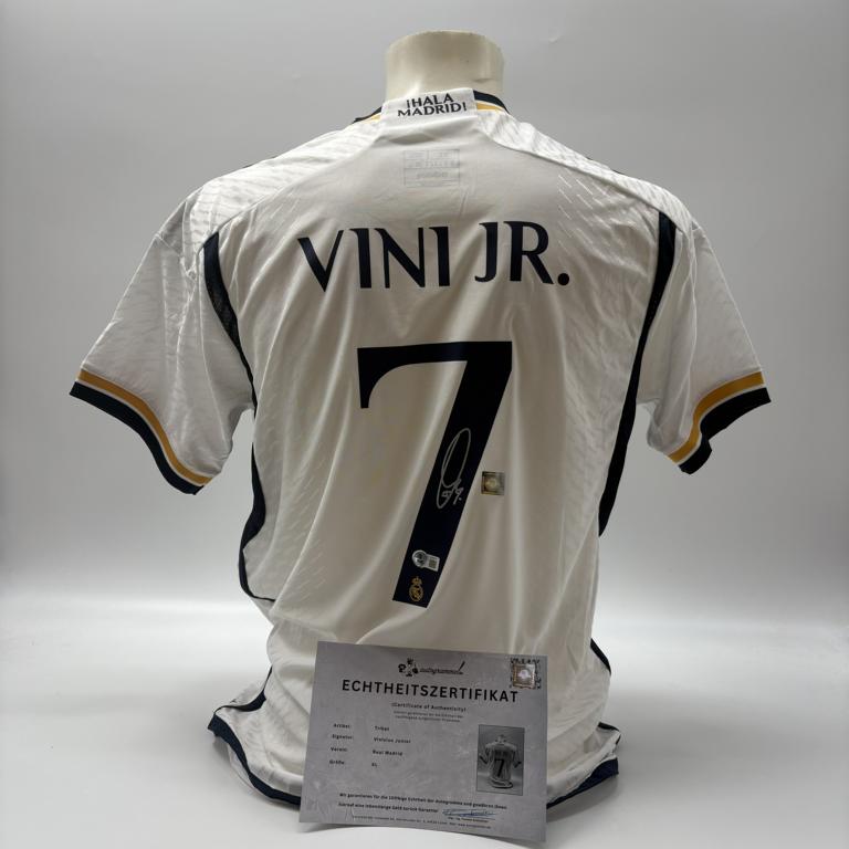 Real Madrid Trikot Vinicius Junior signiert Autogramm Adidas COA XL