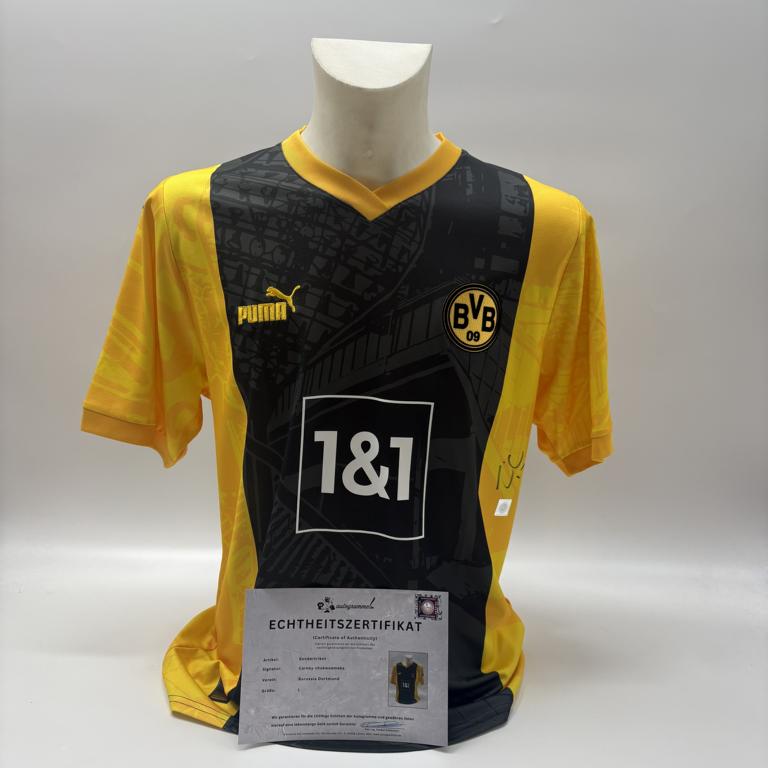 Borussia Dortmund Sondertrikot Carney Chuckwuemeka signiert Autogramm Puma BVB L