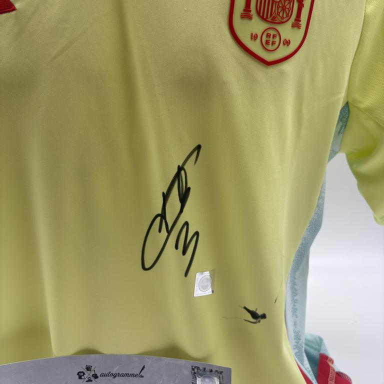 Spanien Trikot Robin Le Normand signiert Adidas COA Autogramm L