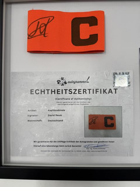 Kapitänsbinde David Raum signiert im Rahmen DFB Fußball Autogramm neu