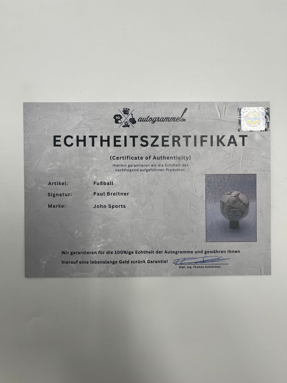 Fußball Paul Breitner signiert Neu COA Unterschrift Autogramm