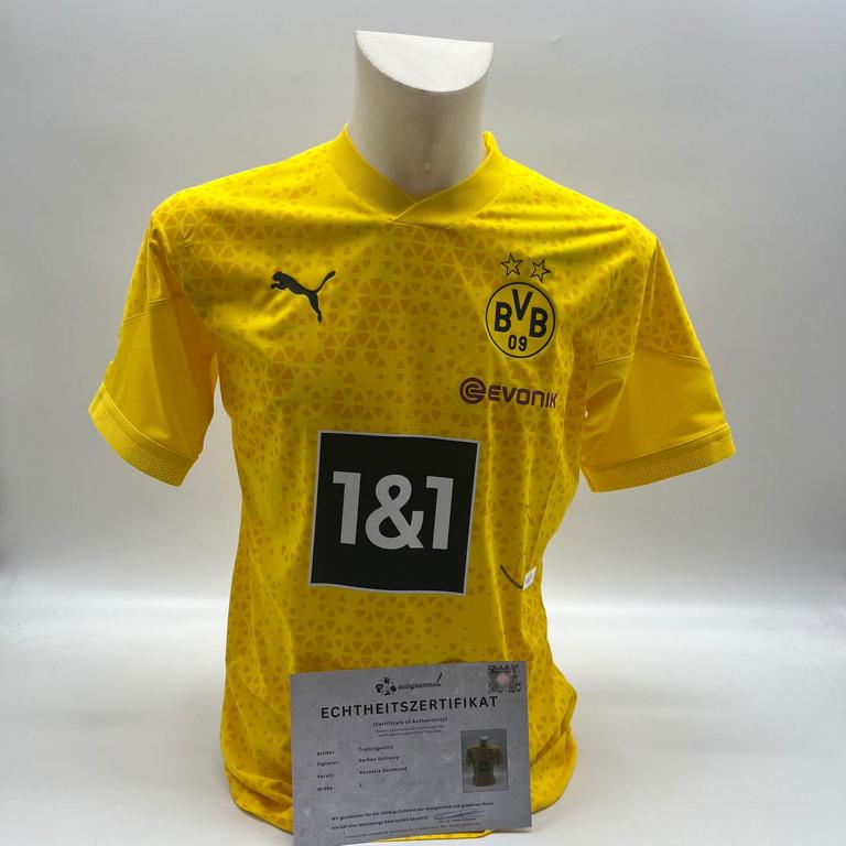 Borussia Dortmund Trainingsshirt Serhou Guirassy signiert Puma COA Autogramm L