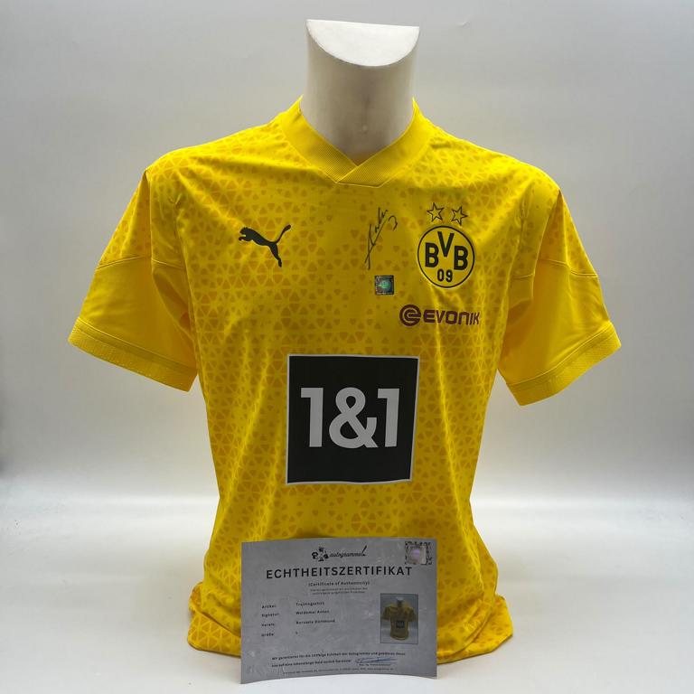 Borussia Dortmund Trainingsshirt Waldemar Anton signiert Puma COA Autogramm L
