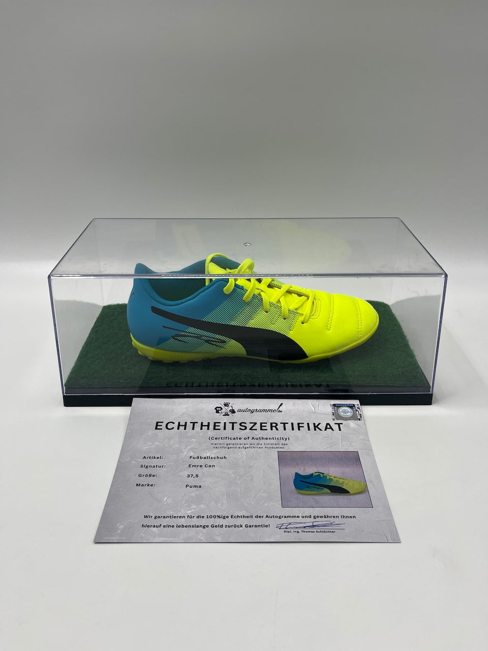 Fußballschuh Emre Can signiert Autogramm Bundesliga Puma BVB