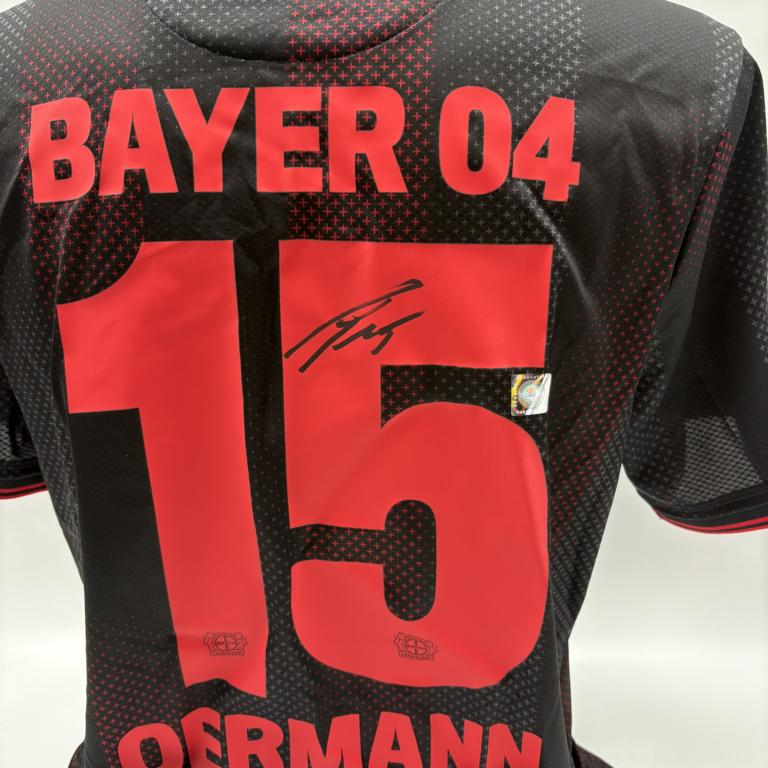 Bayer Leverkusen Trikot Tim Oermann signiert New Balance COA Autogramm L