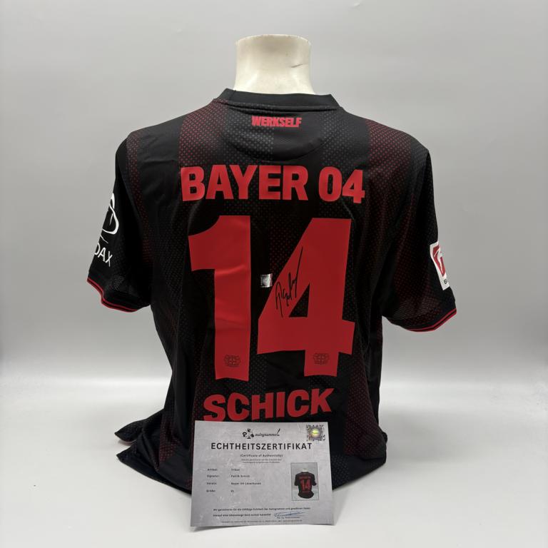 Bayer Leverkusen Trikot Patrik Schick signiert New Balance COA Autogramm XL