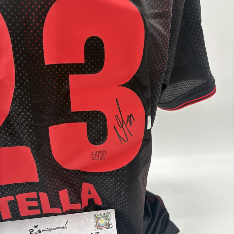 Bayer Leverkusen Trikot Nathan Tella signiert New Balance COA Autogramm XL