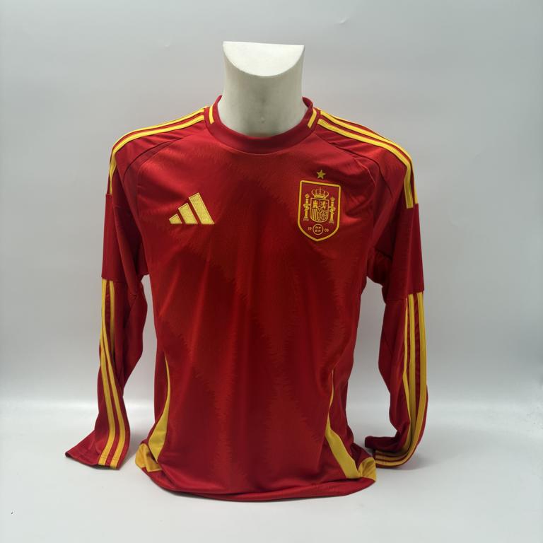Spanien Trikot langarm Rodri signiert Adidas COA Autogramm M