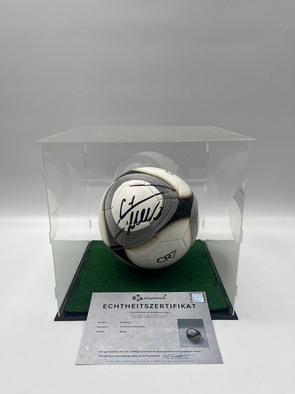 Football Cristiano Ronaldo signed Portugal Football Real Madrid Autograph CR7