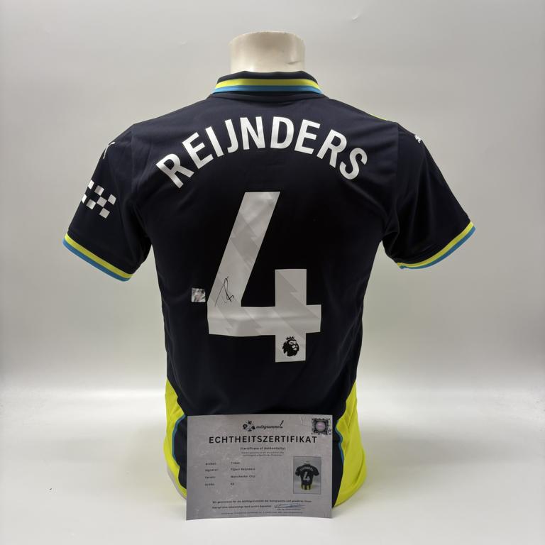 Manchester City Trikot Tijjani Reijnders signiert Autogramm Puma COA neu XS