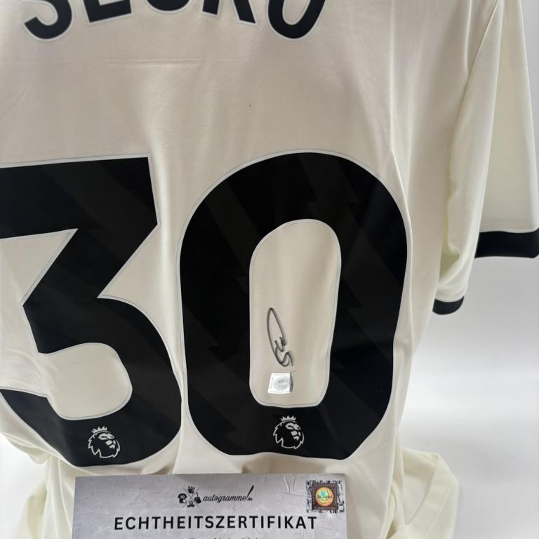 Manchester United Trikot Benjamin Sesko signiert Autogramm Adidas COA XL