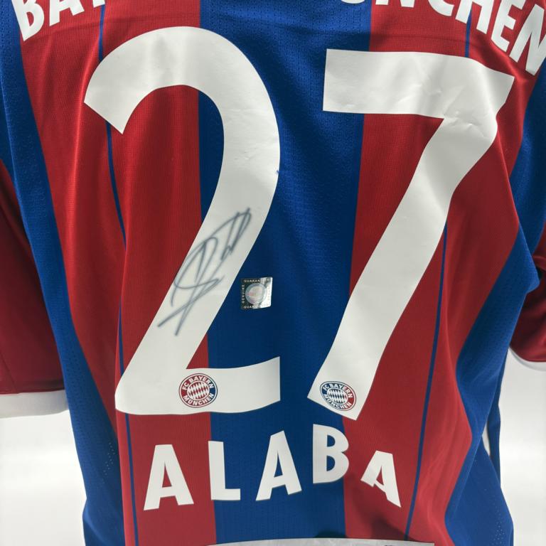 Bayern München Trikot David Alaba signiert Adidas COA Autogramm L