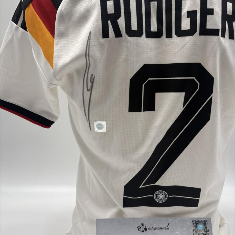 DFB Trikot WM 2026 Antonio Rüdiger signiert Autogramme Adidas COA neu S
