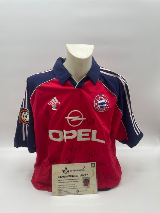 Bayern München Trikot 1999/2000, 2000/2001 Teamsigniert Autogramm COA Adidas XL