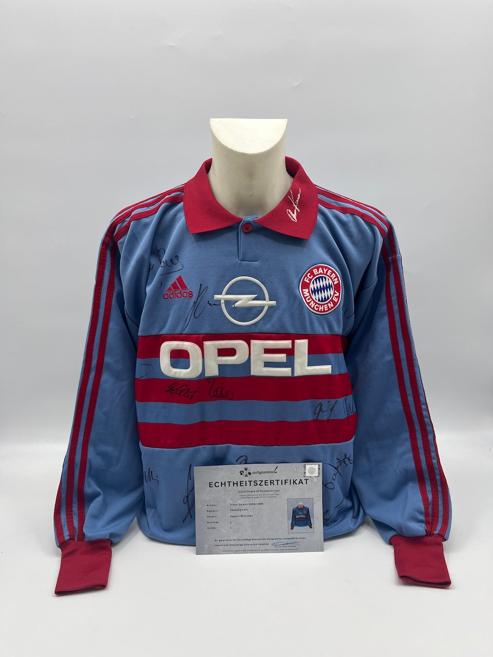 Bayern München Torwarttrikot 1998/1999 Teamsigniert Bundesliga COA Adidas L