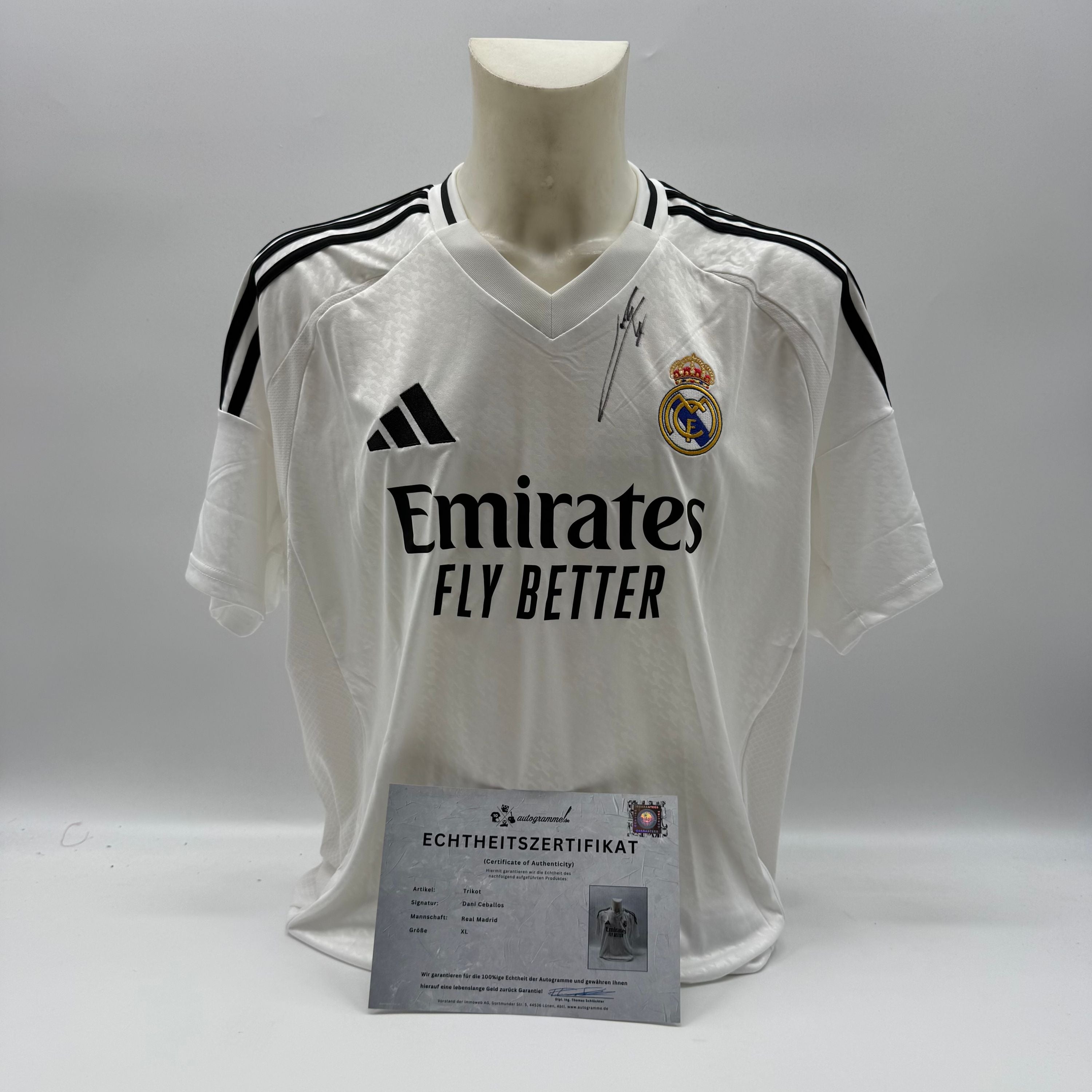 Real Madrid Trikot Dani Ceballos signiert Autogramm Adidas COA XL