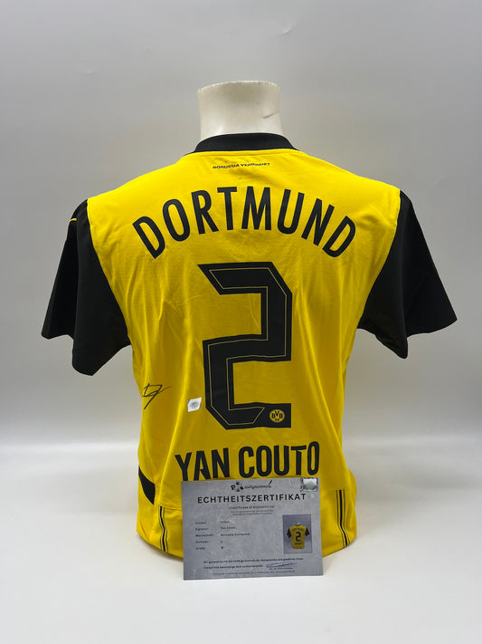 Borussia Dortmund Authentic Trikot Yan Couto signiert BVB Puma M