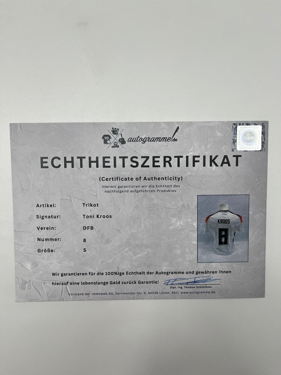 DFB Trikot Toni Kroos signiert Autogramm Adidas EM 2024 COA S
