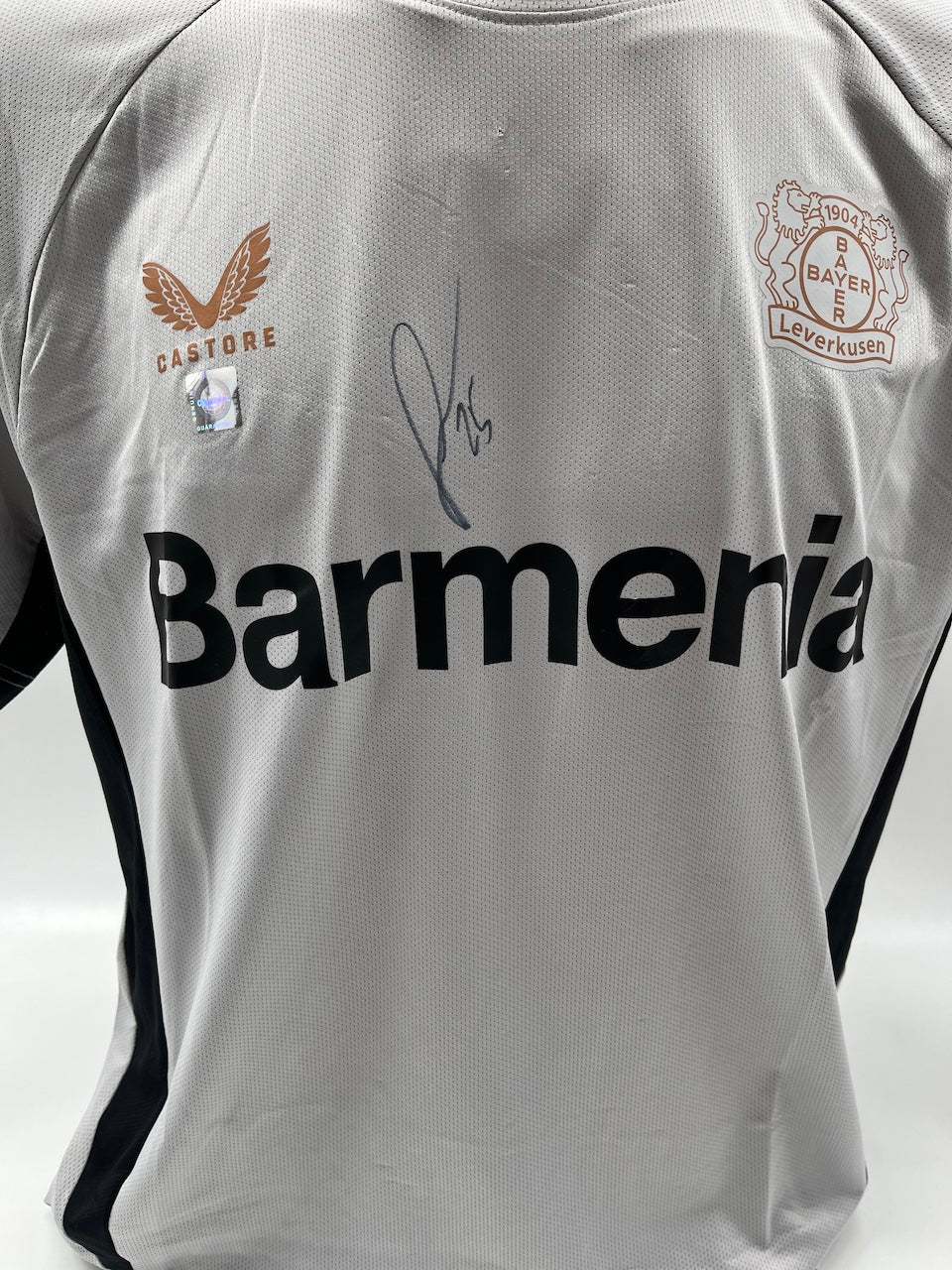 Bayer Leverkusen training shirt Exequiel Palacios signed Castore L