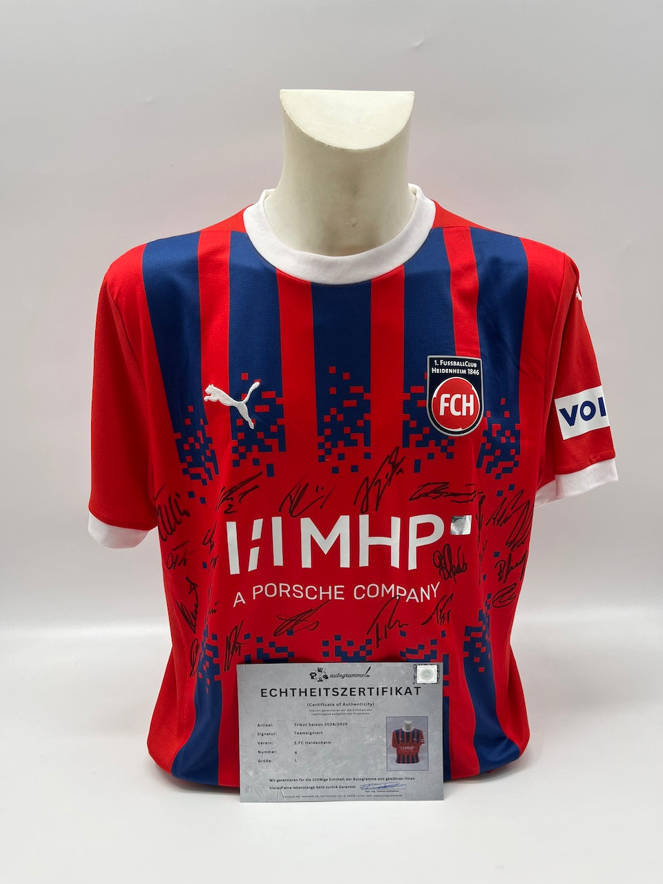 FC Heidenheim Jersey 2024/2025 Team Signed COA Nike L
