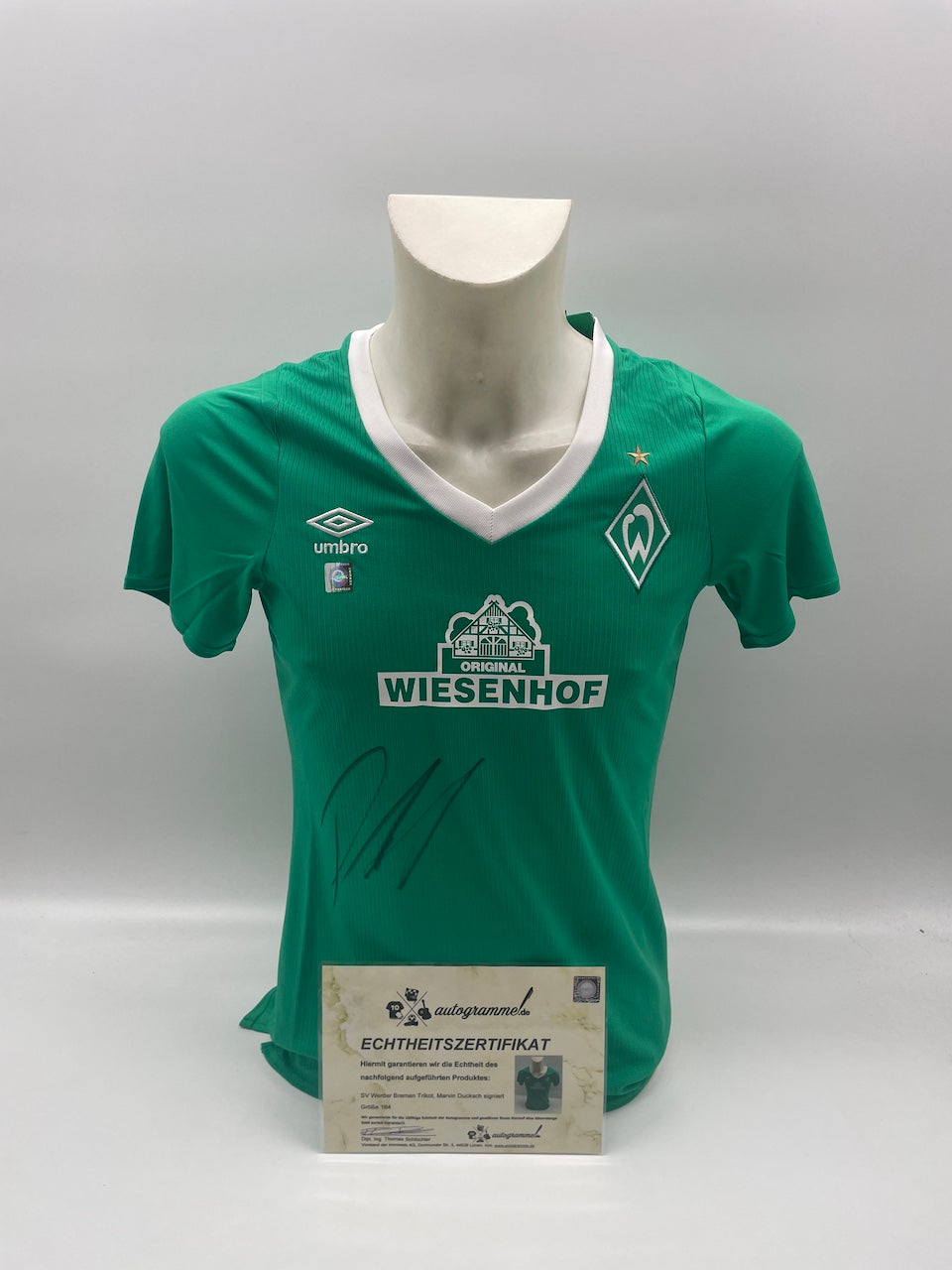 Werder Bremen women jersey marvin ducksch signed autograph Umbro new coa 164