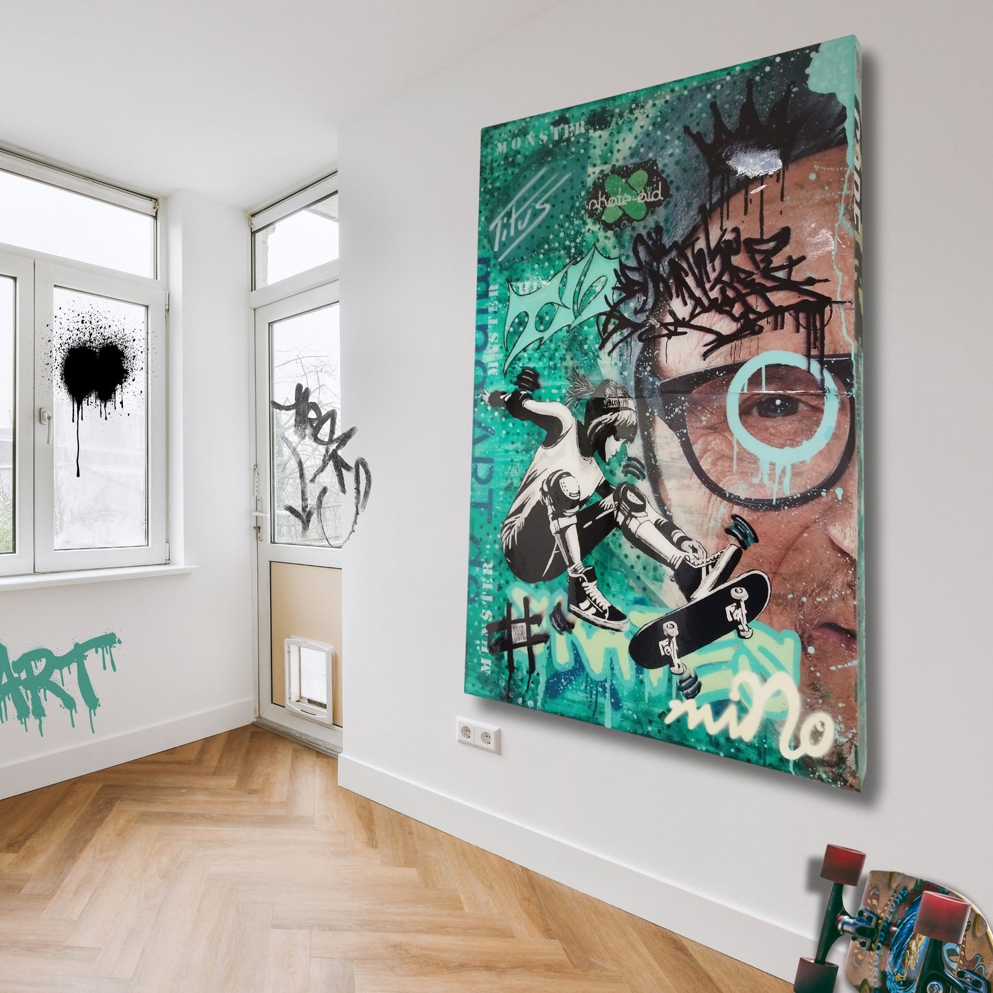 Unikat Titus Werk Nr. 2 80x120cm Titus Dittmann signiert Autogramm