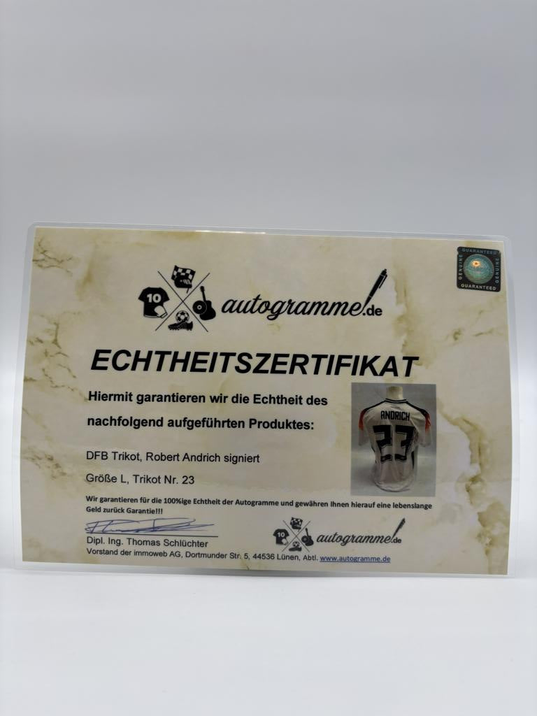 DFB jersey Robert Andrich signed autographs germany adidas l