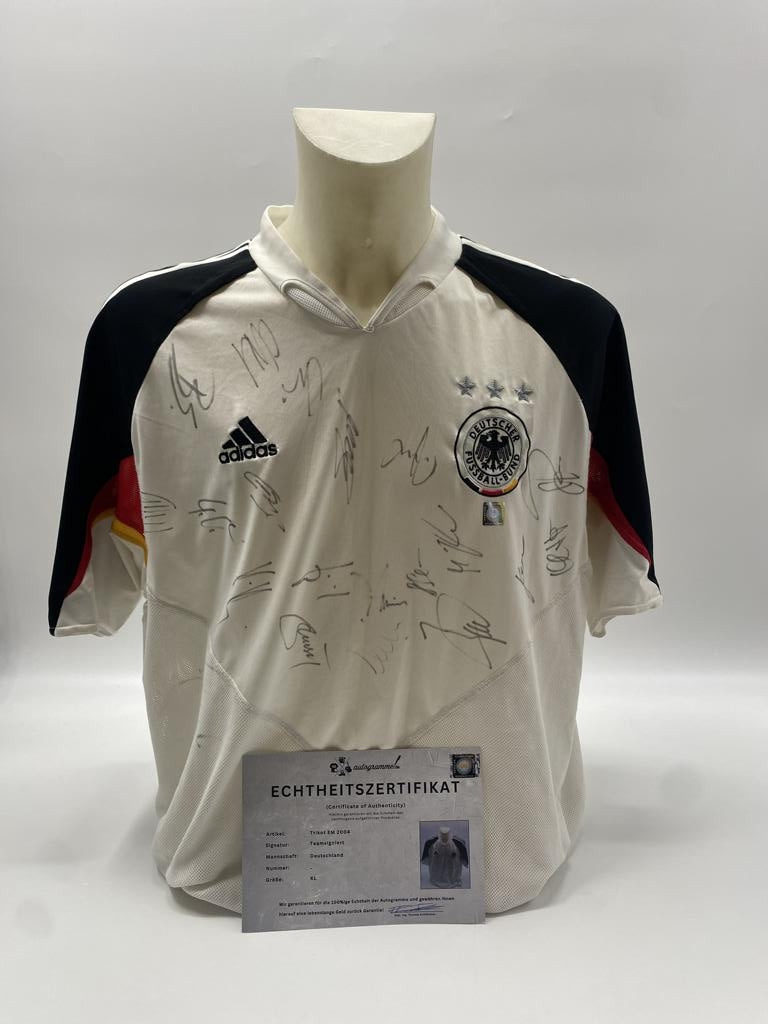 Germany Jersey Euro 2004 Team Signed DFB Adidas XL