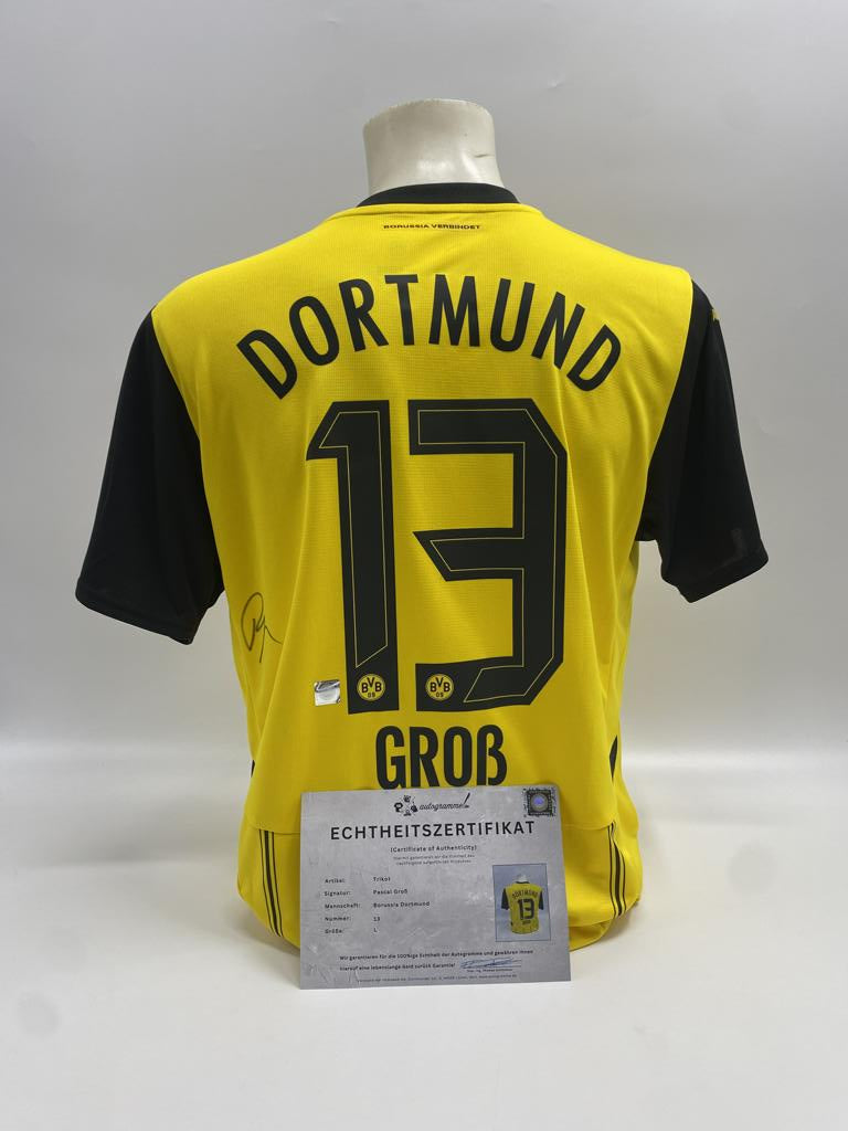 Borussia Dortmund Trikot Pascal Groß signiert Puma COA Autogramm L