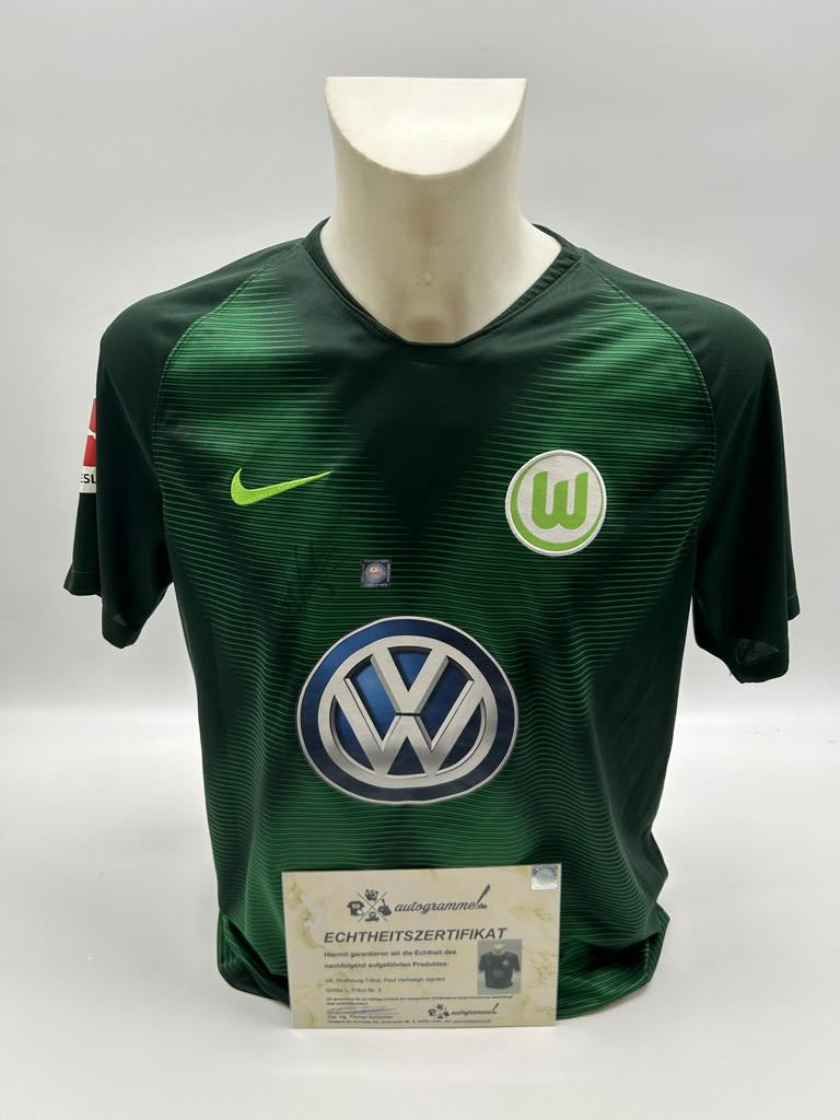 VfL Wolfsburg jersey Paul Veraigh signed autograph Bundesliga Nike L