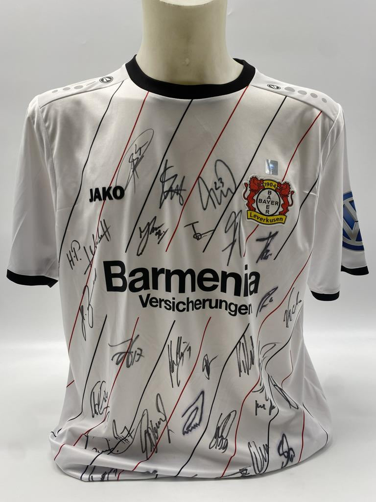 Bayer Leverkusen Trikot 2018/2019 Teamsigniert Autogramm COA Jako 2XL