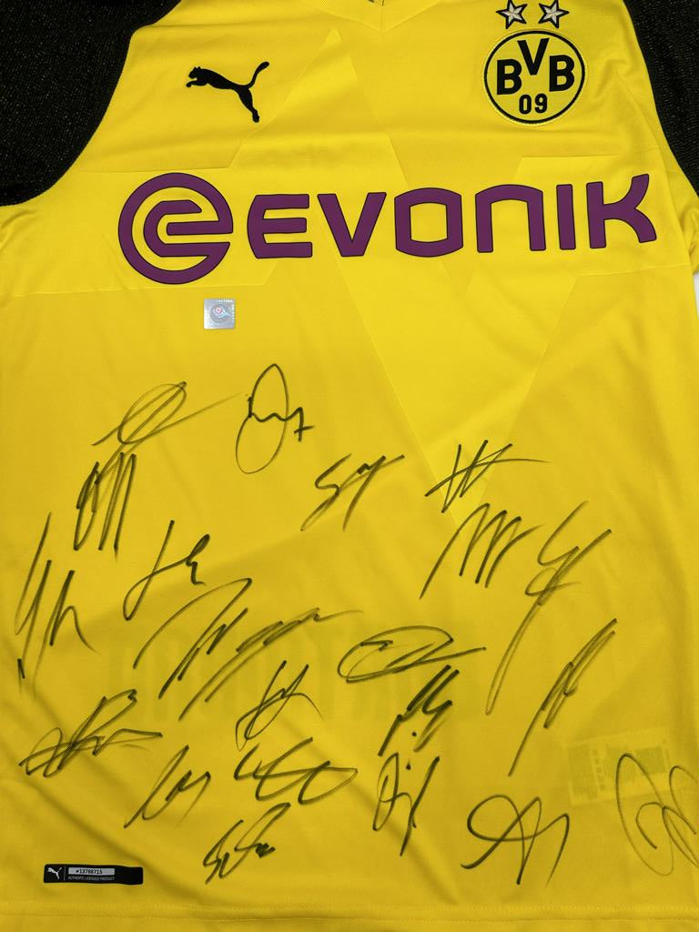BVB Trikot 2018/2019 team signed Borussia Dortmund Coa Neu Puma M