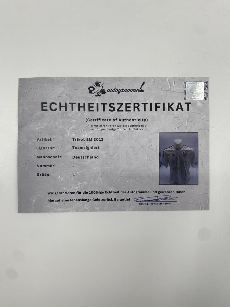 Germany Jersey Euro 2012 Team Signed DFB Adidas L