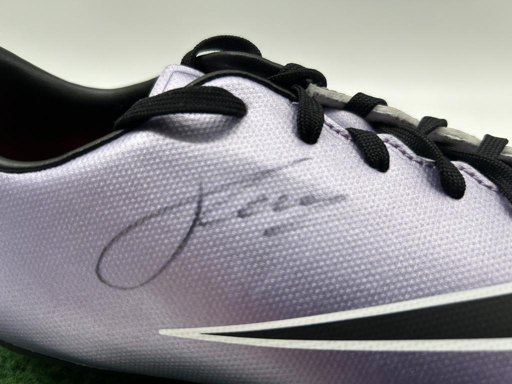 Football shoe Mike Hanke signed football Hannover 96 Borussia Mönchengladbach