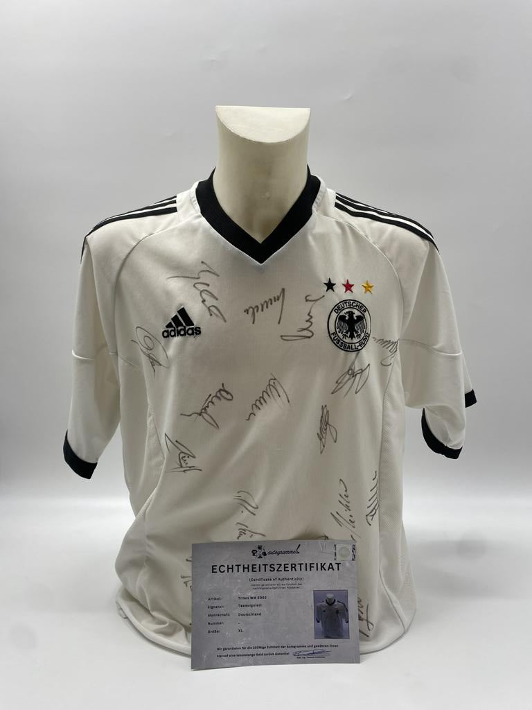 Germany Jersey World Cup 2002 Team Signed DFB Adidas XL