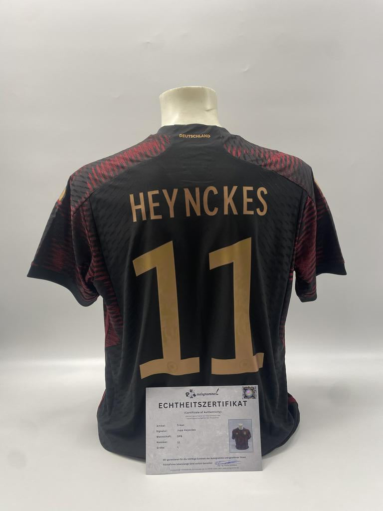 DFB jersey Jupp Heynckes signed Adidas COA Germany autograph L