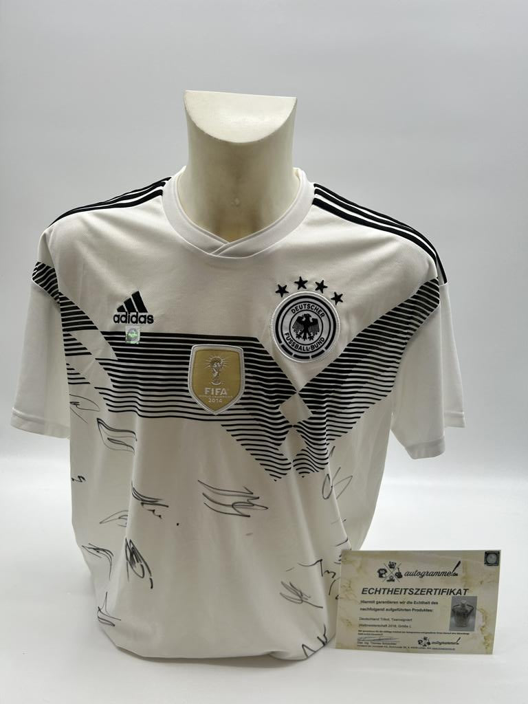 Germany jersey World Cup 2018 Team signed DFB Football Autogram COA adidas XL