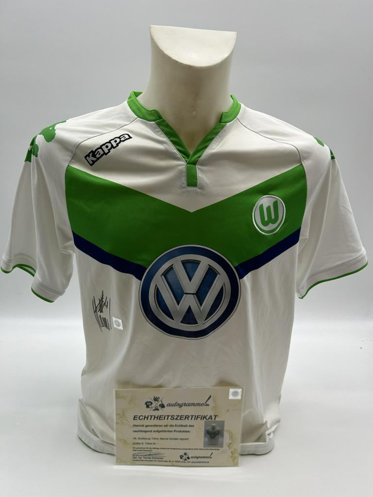 VfL Wolfsburg Trikot Marcel Schäfer signiert Autogramm Bundesliga Nike S