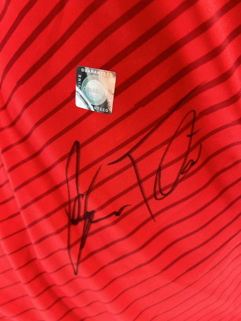 Austria jersey Toni Polster signed PUMA COA autograph new 164