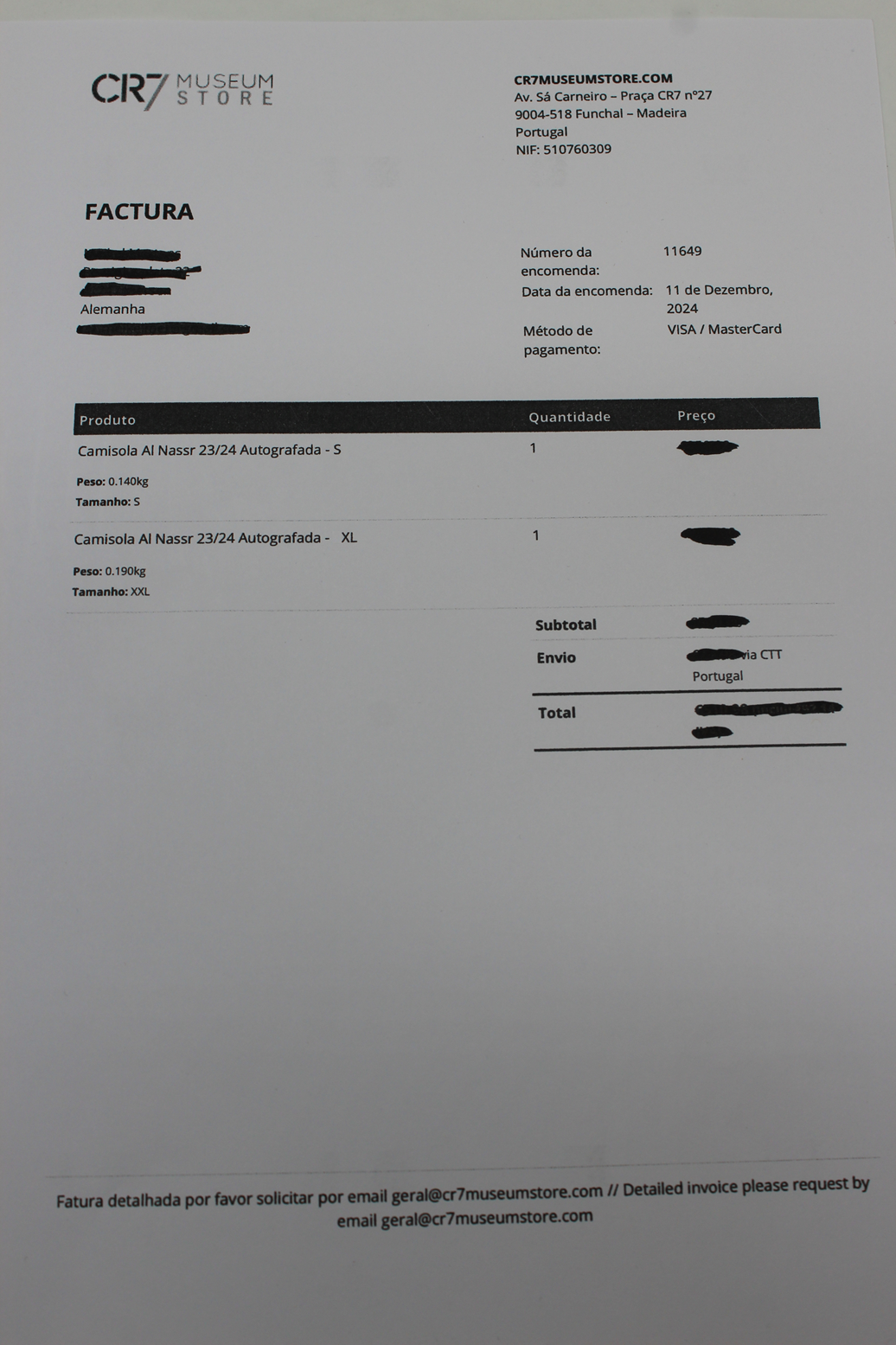 Al Nassr FC Trikot Cristiano Ronaldo signiert Autogramm Fußball COA XL