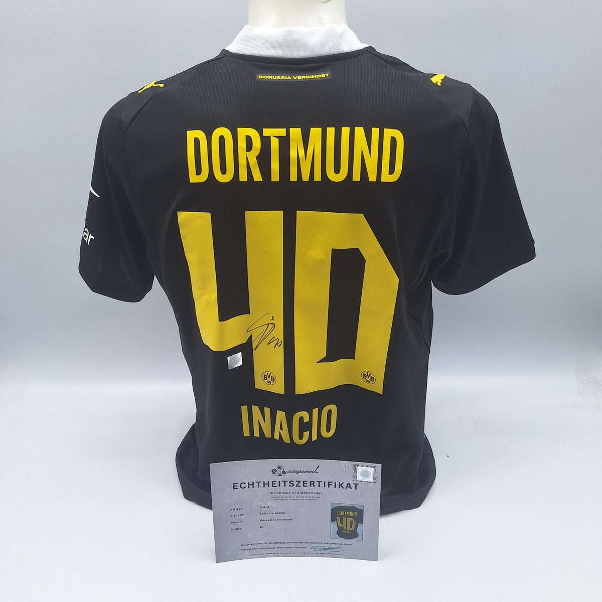 Borussia Dortmund Trikot Samuele Inacio signiert BVB Puma COA M 26/27
