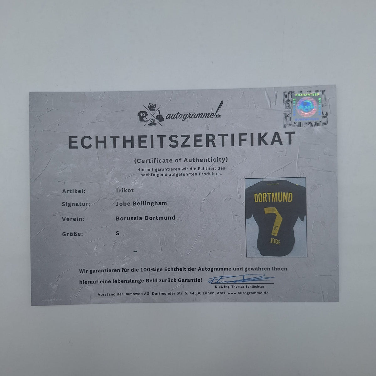 Borussia Dortmund Trikot Jobe Bellingham COA BVB Puma neu S 26/27