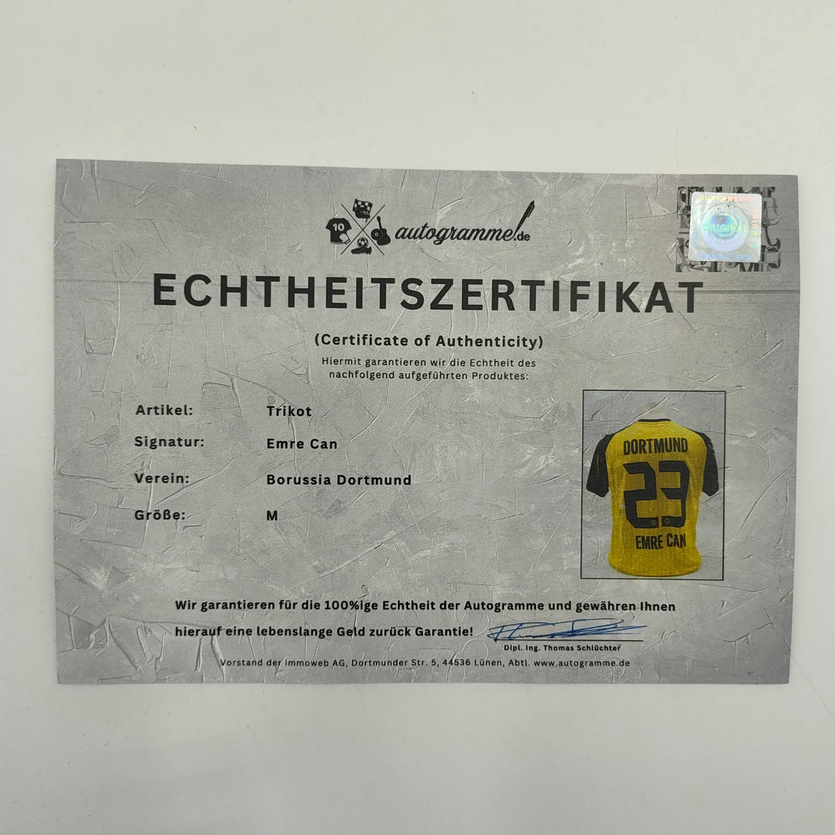Borussia Dortmund Trikot 25/26 Emre Can signiert BVB Puma M
