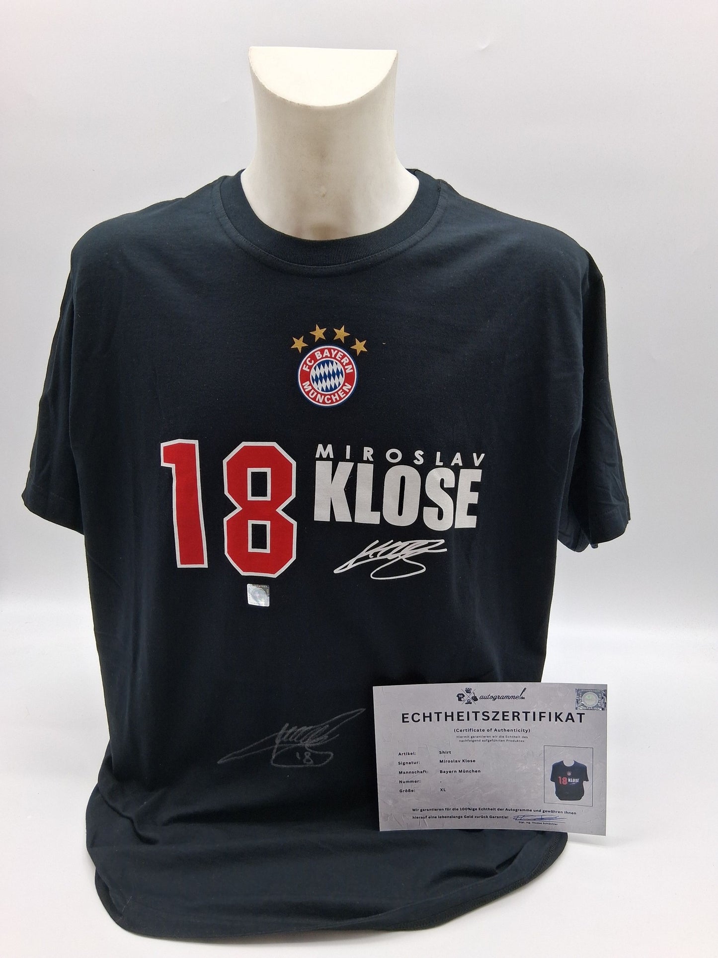Bayern München Shirt Miroslav Klose signiert Autogramme Adidas COA Neu XL