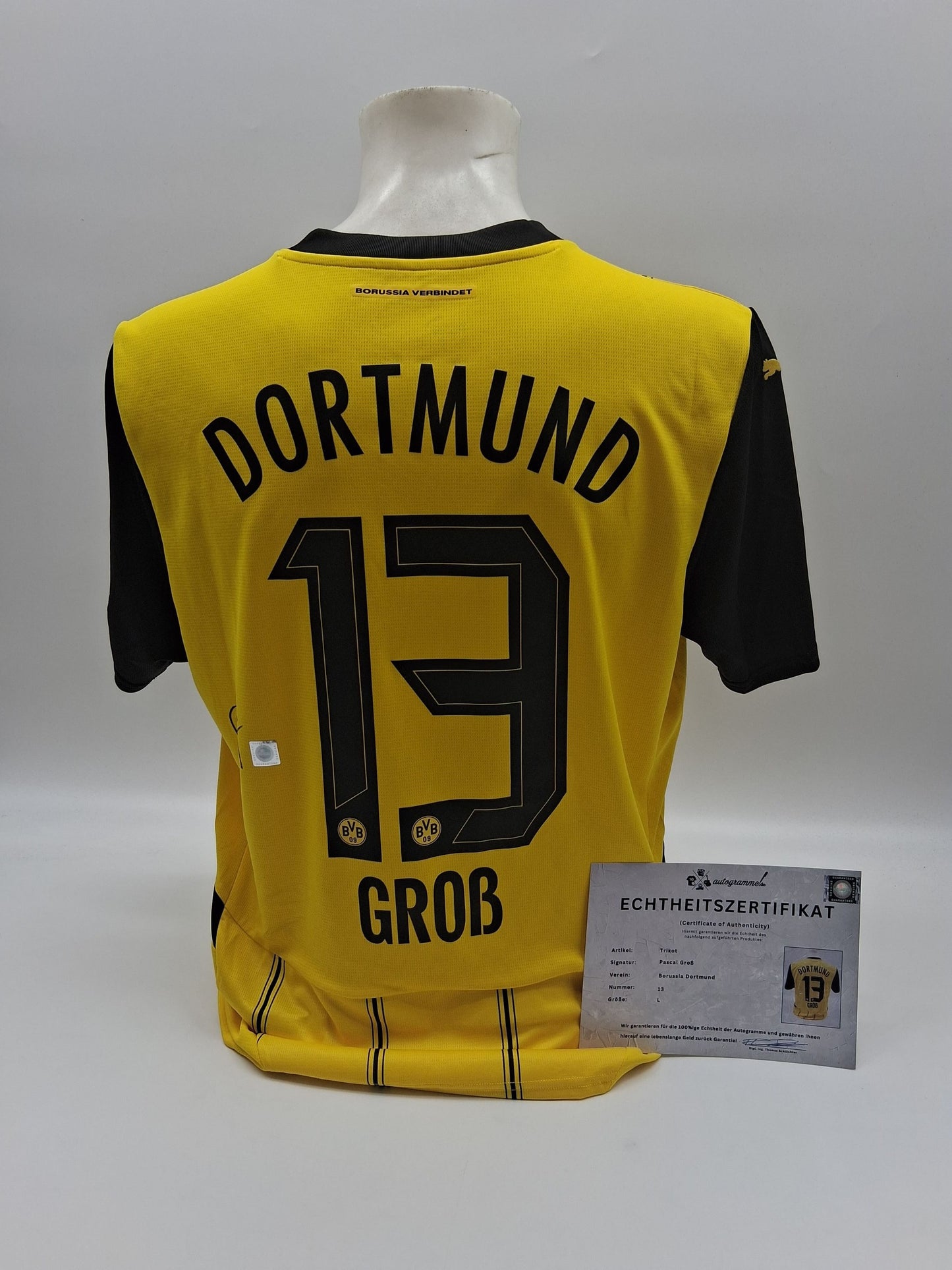 Borussia Dortmund Trikot Pascal Groß signiert Autogramm BVB Puma L