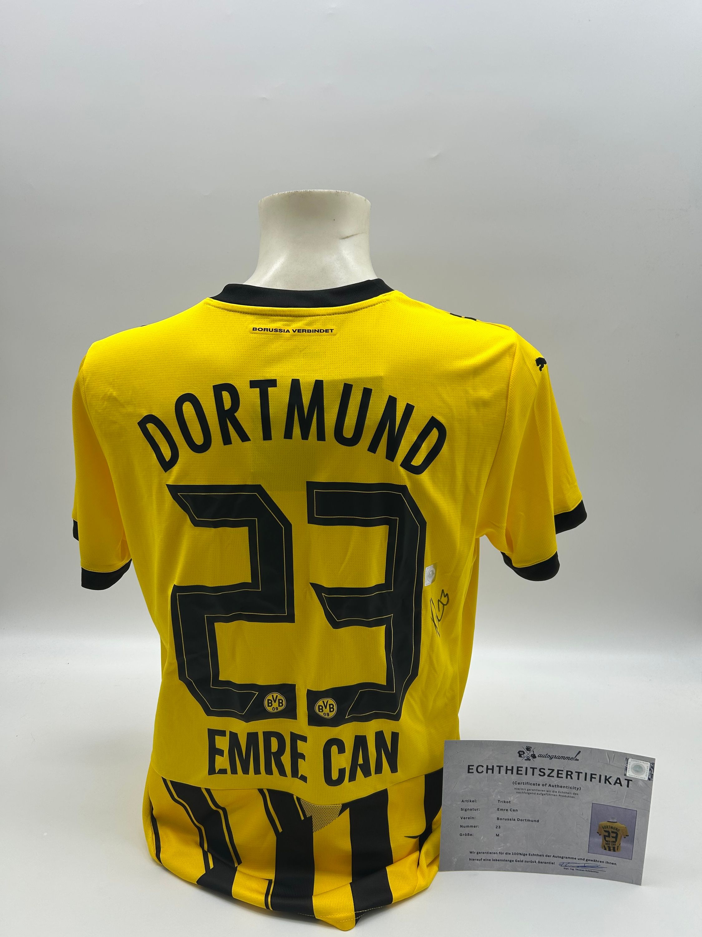Camiseta del Borussia Dortmund (BVB) firmada por Emre Can, marca Puma M